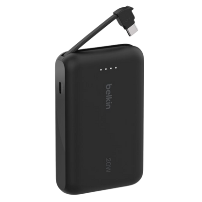 BELKIN PowerBank Batterie externe 10K avec câble intégré 20W Noir