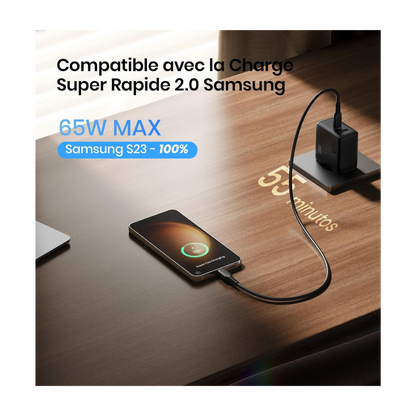 Chargeur rapide USB-C INIU 65W