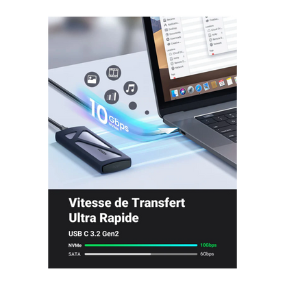 Boîtier SSD NVMe UGREEN – 10 Gbps USB 3.2