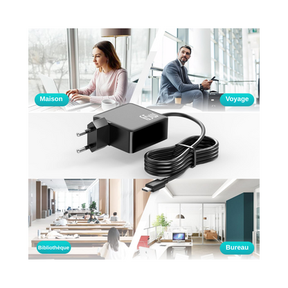 Basicvolt Chargeur USB-C 65W - Noir