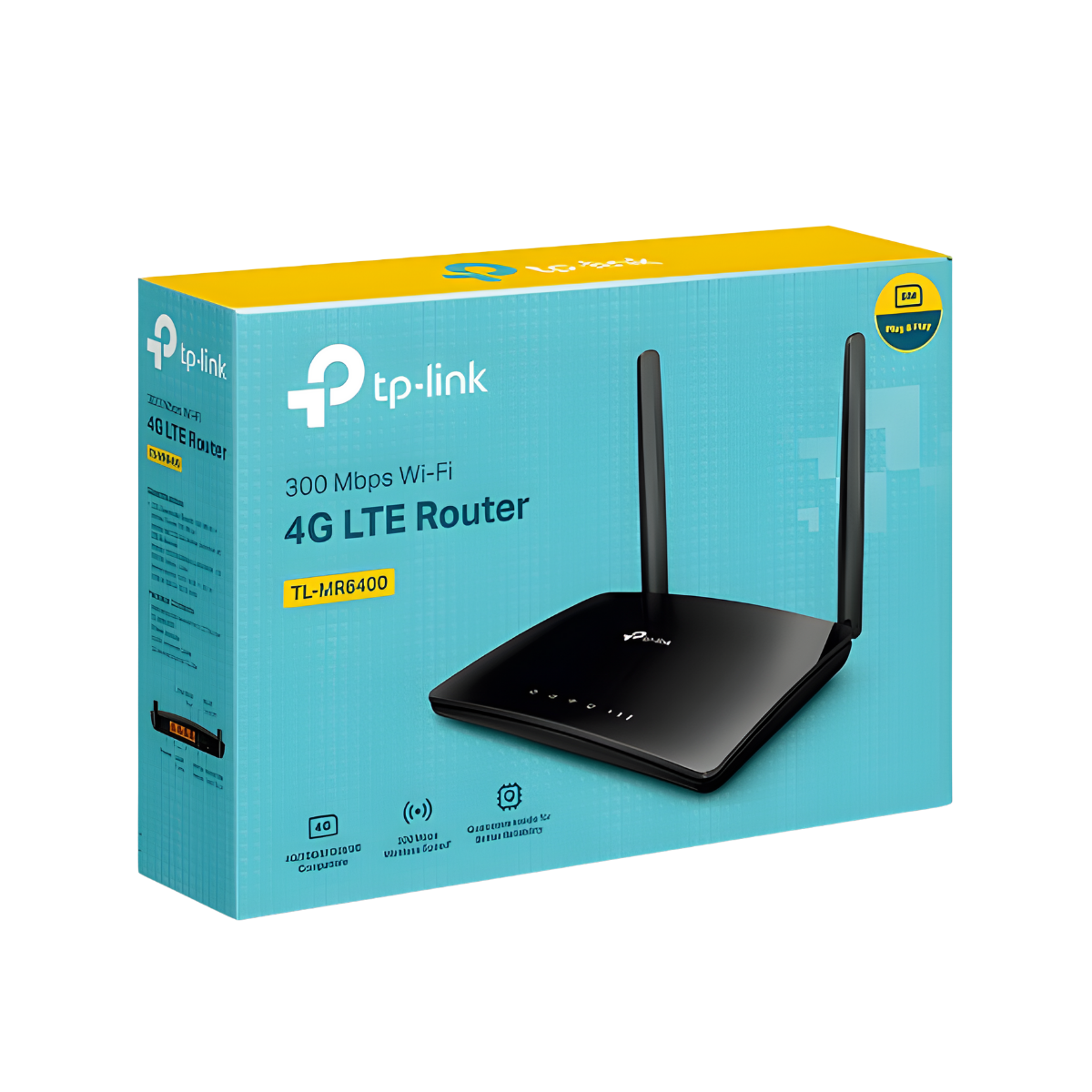 TP-Link Routeur 4G LTE 150Mbps WiFi N 300Mbps – TL-MR6400 Noir