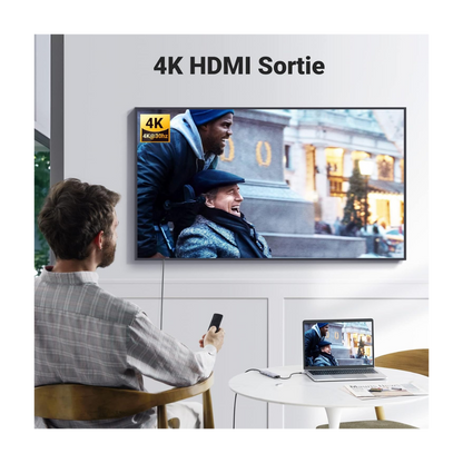 UGREEN Revodok 105 Hub USB C HDMI 4K PD 100W Charge Multi Data Ports 5Gbps 5 en 1 Adaptateur USB C vers HDMI