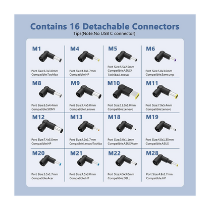 Chargeur Universel PC Portable Noir