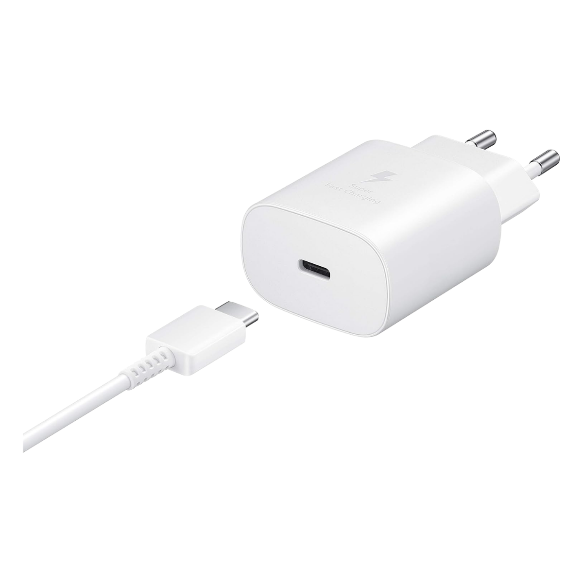 Chargeur secteur USB-C Samsung FAST CHARGE original 25W - Blanc