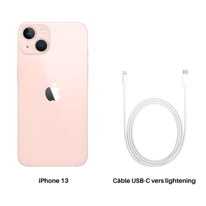 iPhone 13 Rose 128Go Grade AB - Reconditionné