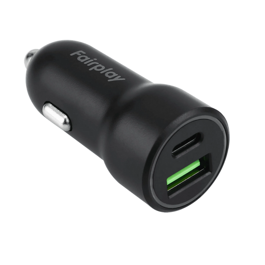 FAIRPLAY Chargeur Voiture 20W 2USB (USB-A+USB-C)