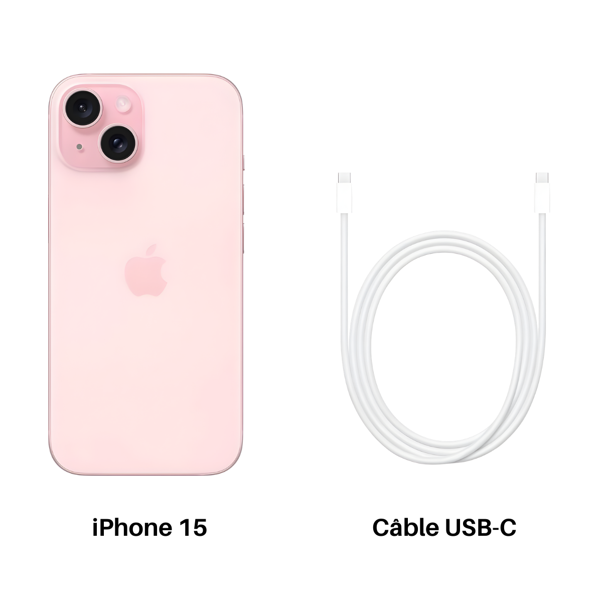 iPhone 15 Rose 128 Go Grade AB - Reconditionné